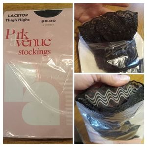 PARK AVENUE Lace Top Secure Silicone Band  - Fits Up To 5'3" Black New Old Stock